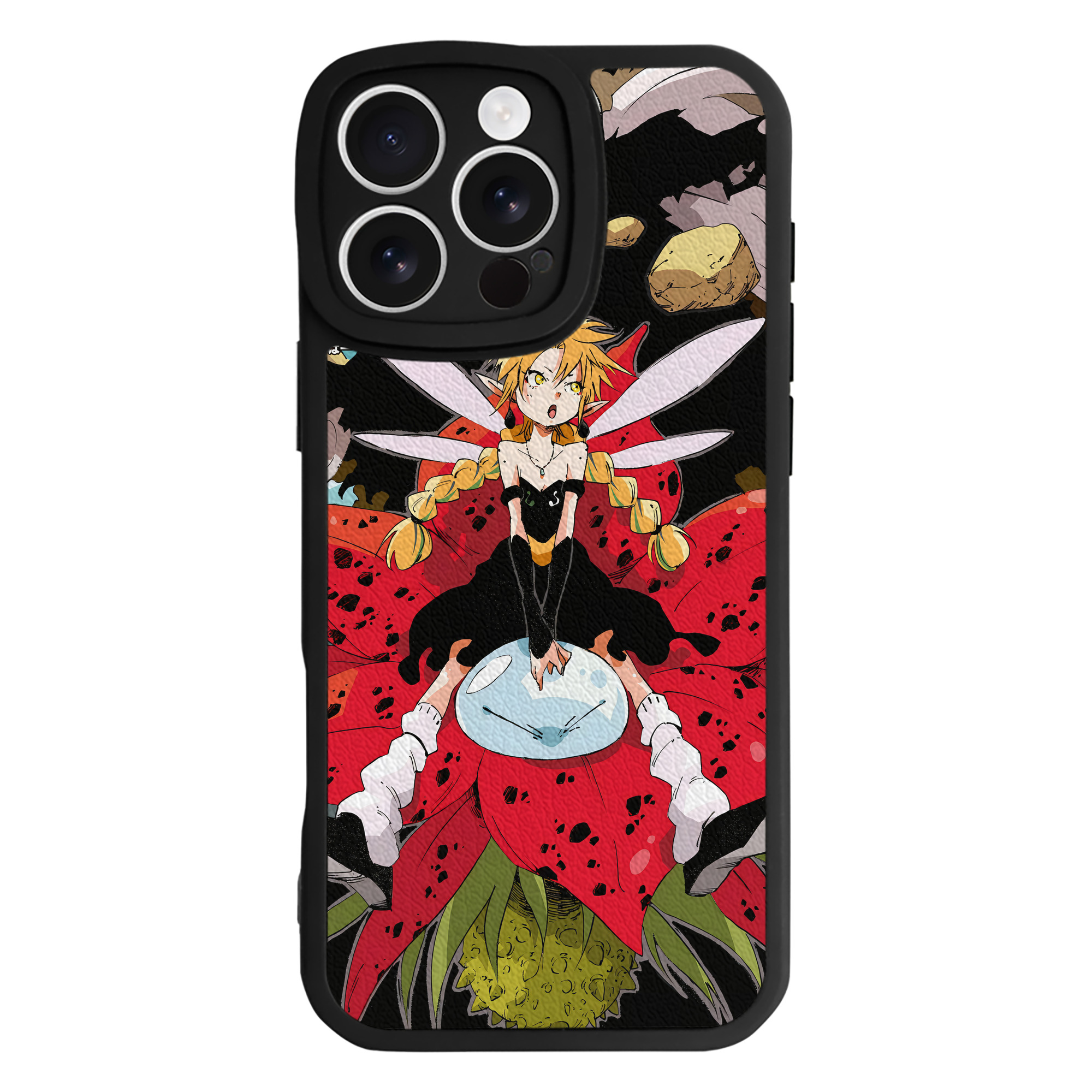（画像用） 転スラ Regarding Reincarnated to Slime 【iPhone 16シリーズ対応】シリコンスマホケース（レザー調） 材質：シリコン